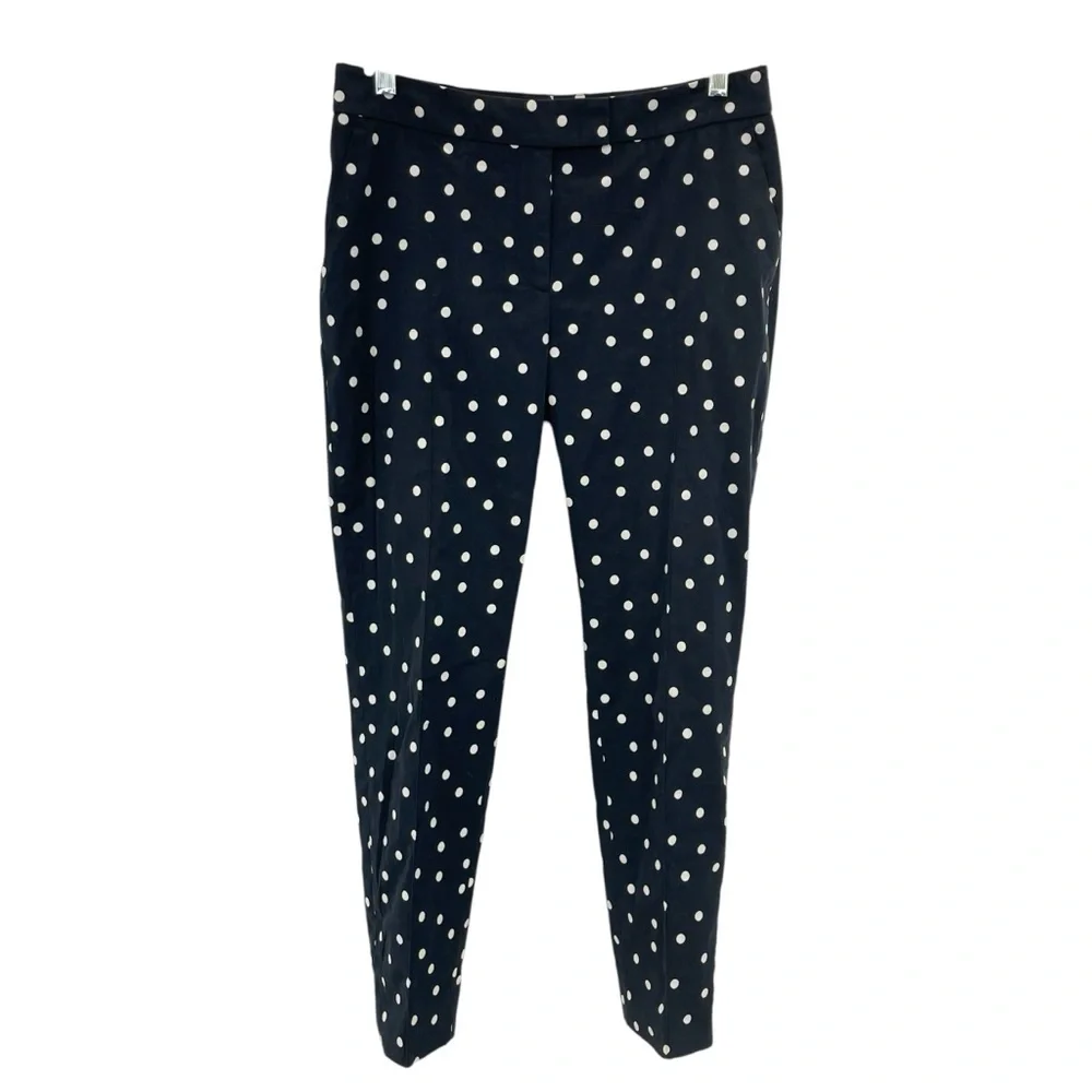 Akris Punto Cropped Pants 6 Navy/White